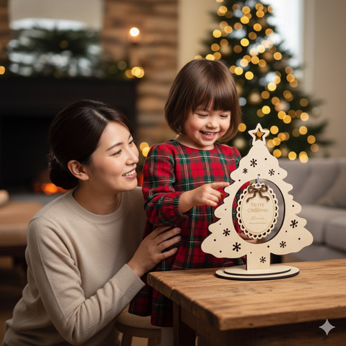 木製 〖 名入り 〗バレエコア風 ೀ クリスマス オーナメント