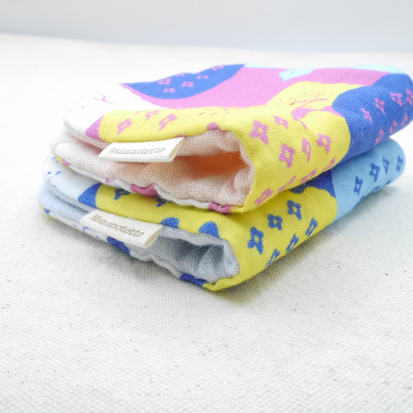 ふわもこハンカチ｜北欧の鳥たち-Nordic Birds-｜S・10×20cm｜ガーゼハンカチ｜ハンドタオル｜ギフト 3枚目の画像