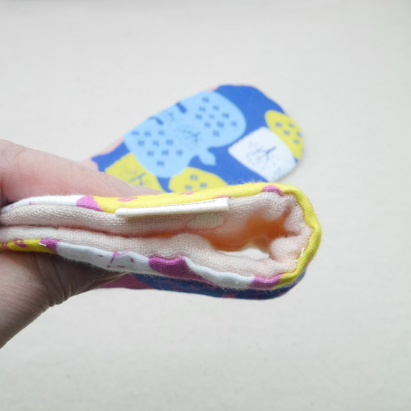 ふわもこハンカチ｜北欧の鳥たち-Nordic Birds-｜S・10×20cm｜ガーゼハンカチ｜ハンドタオル｜ギフト 5枚目の画像