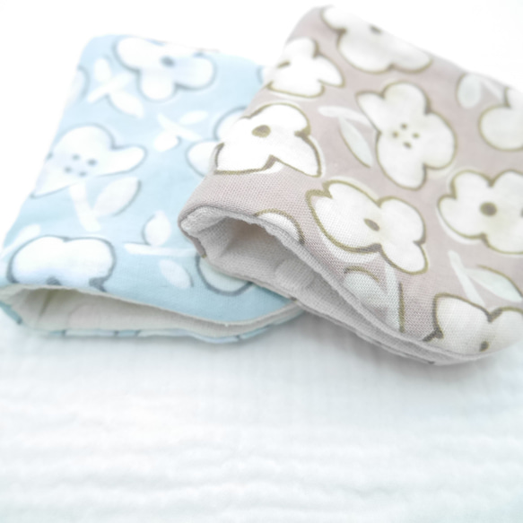 ふわもこハンカチ｜フリーフラワー-Free Flower-｜S・10×20cm｜ガーゼハンカチ｜敏感肌｜花柄｜ギフト 3枚目の画像