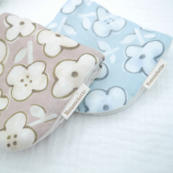 ふわもこハンカチ｜フリーフラワー-Free Flower-｜S・10×20cm｜ガーゼハンカチ｜敏感肌｜花柄｜ギフト 2枚目の画像