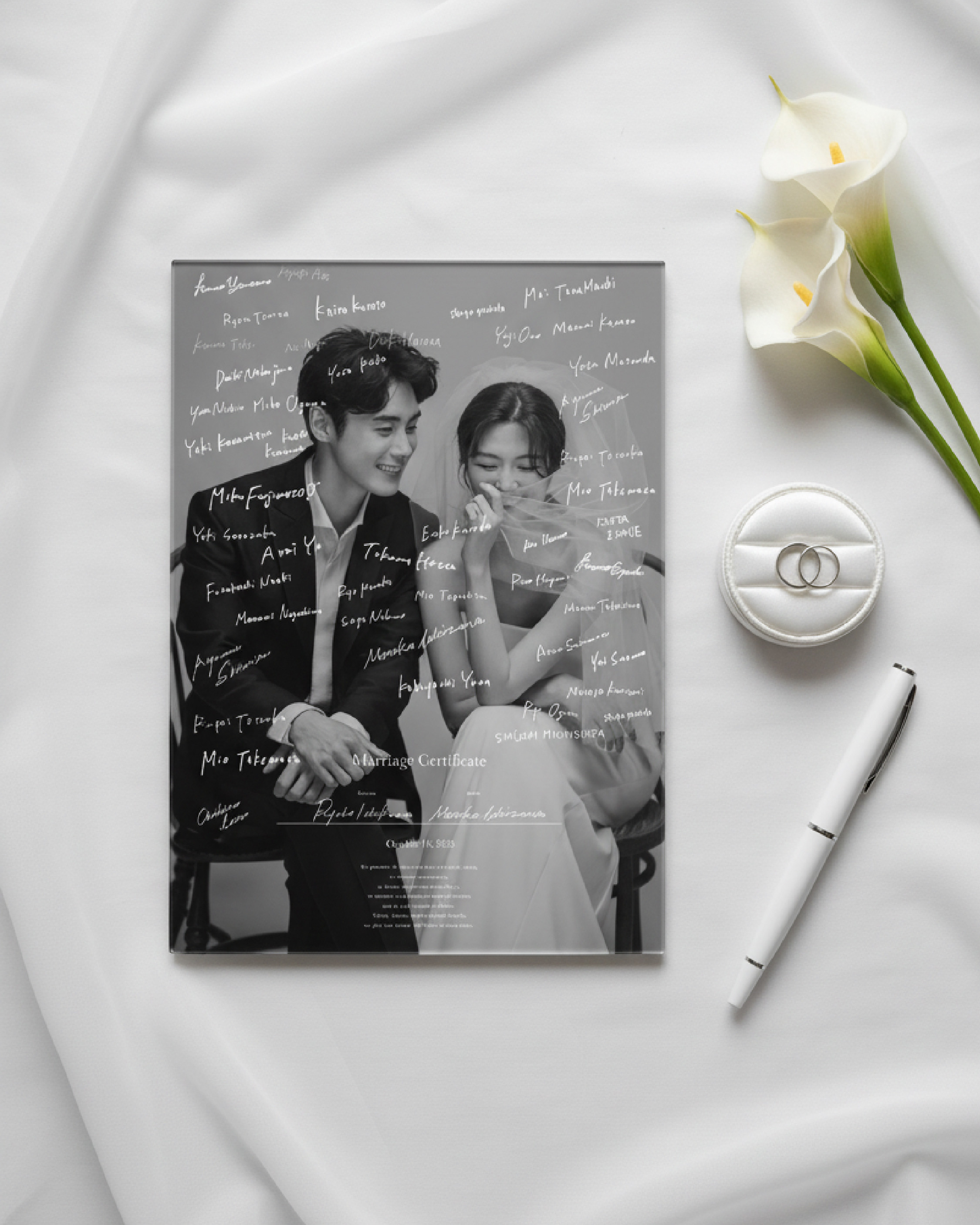 アクリル結婚証明書｜ゲスト参加型｜送料無料｜写真フォト｜ウェルカムスペース ｜結婚式｜パネル | 1