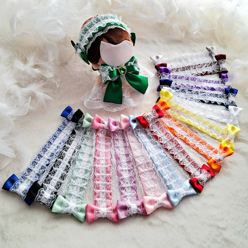 ぬいぐるみ用リボン ヘッドドレスセット 推し活グッズ ぬいぐるみ用 ヘッドドレス ポンチョ 3点セット 推し活