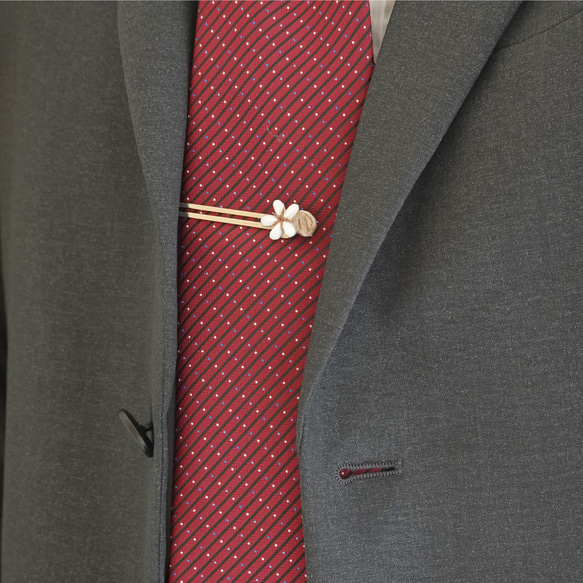 つまみ細工「コーヒーのネクタイピン」～にしみのおやさいクレヨン～ 4枚目の画像