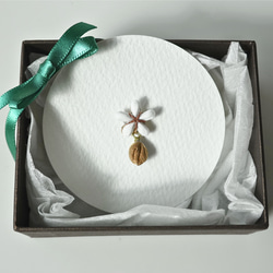 つまみ細工「コーヒーのピンバッジ」～にしみのおやさいクレヨン～ 7枚目の画像