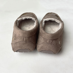 ★new 2025年モデル★あったかボアの水玉柄モカシンシューズ「にゃんモカ」ネコ！秋冬シューズ 2E【受注制作】 11枚目の画像