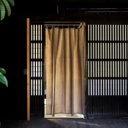 数限定150×120自然素材  カーテン 大麻  ooasa  柿渋 目隠し 間仕切り ナチュラル シンプル 4枚目の画像