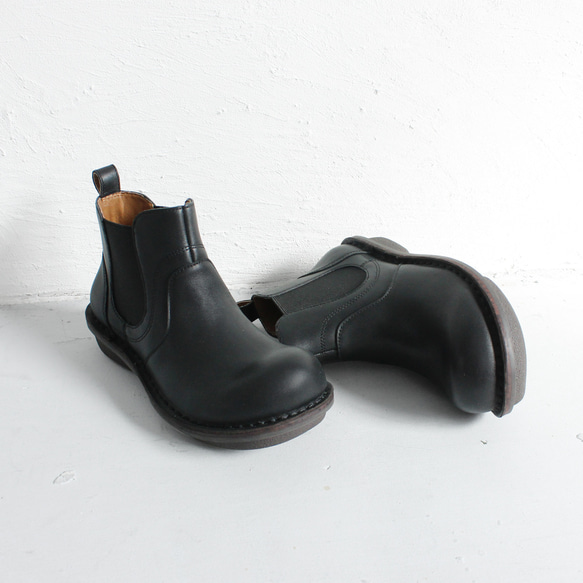 本革サイドゴアショートブーツ ステッチダウンシリーズ R-アール-RL-07- 当店限定販売 9枚目の画像