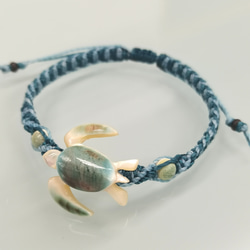 夜光貝 ウミガメ ホヌ ブレスレット ブラウン AB-Y5L ブレスレット