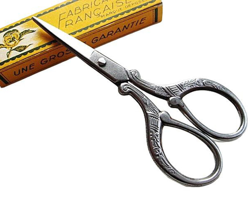 糸切はさみ 植物 フランス アンティーク メルスリー 雑貨 稲穂 リーフ