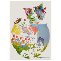 水彩画　イラスト　アート　原画　私が守りたいもの 水彩画 イラスト アート 原画 私が守りたいもの