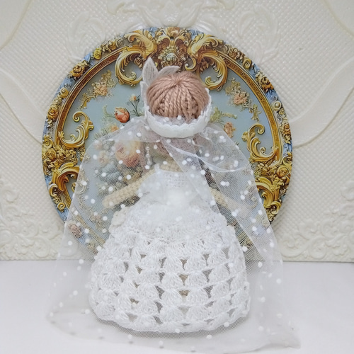 あみぐるみ　女の子　【感謝♡特別価格】 ハンドメイド ウェディングドレスの女の子 あみぐるみ あみぐるみ ゆく 通販