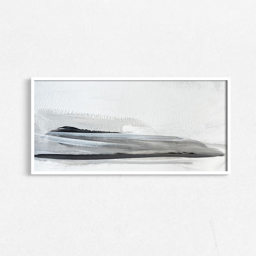 額付アートポスター 横長【 abstract art 】木製フレーム付 UVカット板