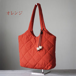 ■パファートート A4が入る キルティング キルト  エアリー 軽い  秋冬バッグ ショルダー かるいかばん B-385 4枚目の画像