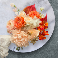オレンジ（橙） ブーケ のおすすめ人気通販｜Creema(クリーマ