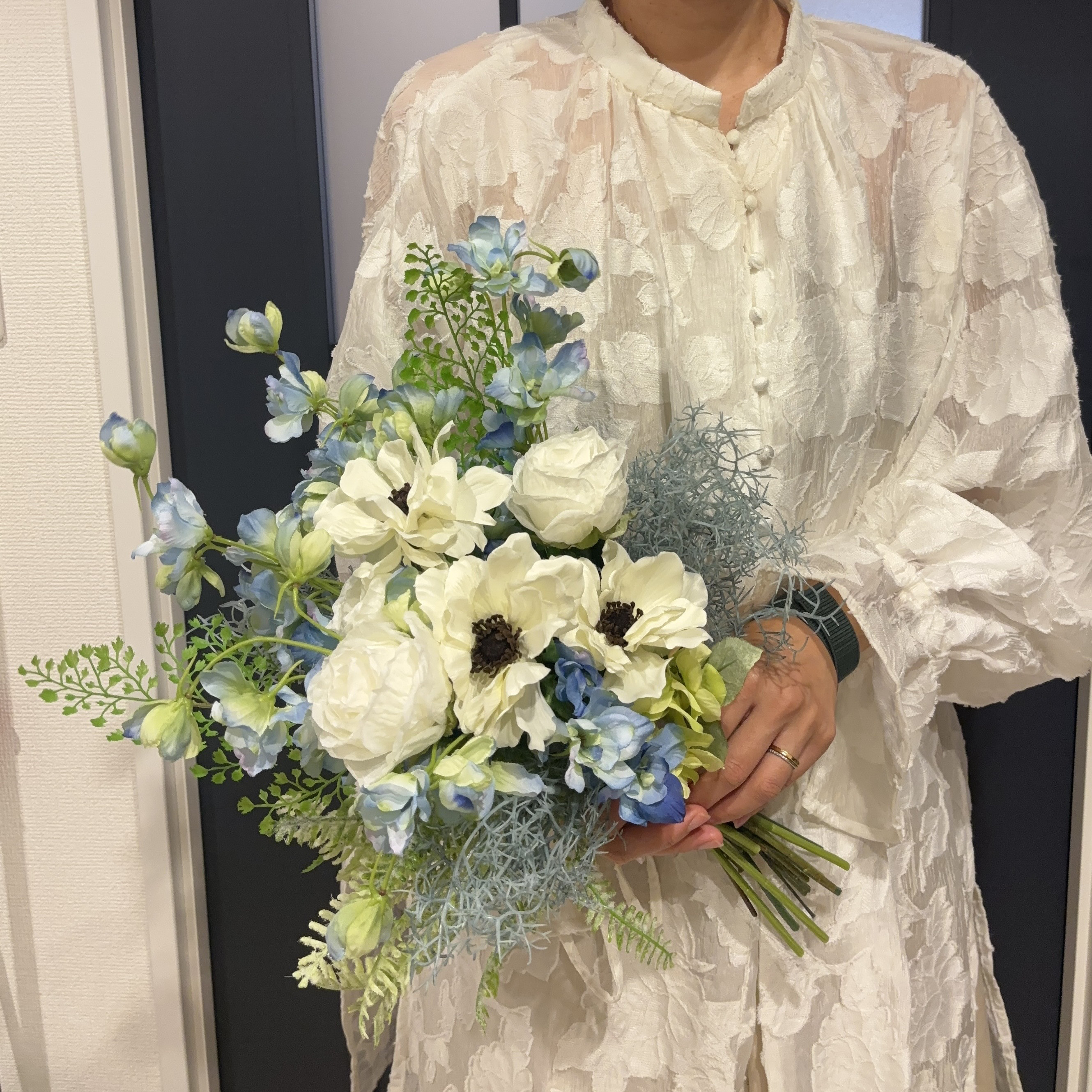 アネモネ×ブルーのブーケ　造花　ブーケ　ウェディング 9,880円
