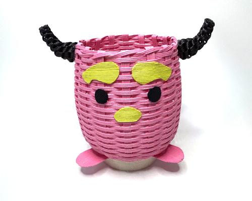 クラフトバンド小物入れ［モンスター風］_V001 その他ケース kai a