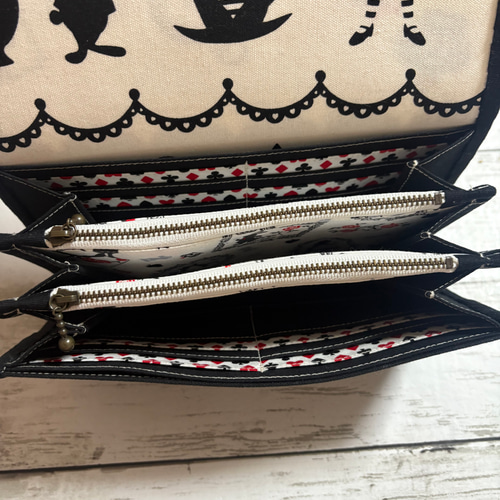 ハンドメイド 長財布 お財布バッグ やりくり財布 マスク入れ カード