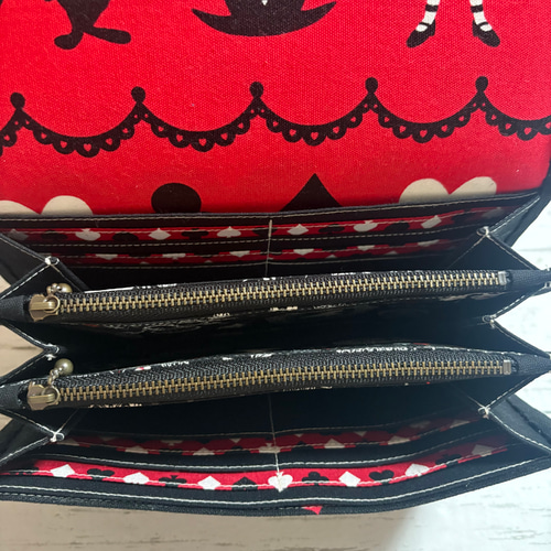 ハンドメイド 長財布 お財布バッグ やりくり財布 マスク入れ カード