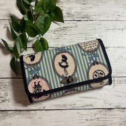 ハンドメイド 長財布 お財布バッグ やりくり財布 マスク入れ カード