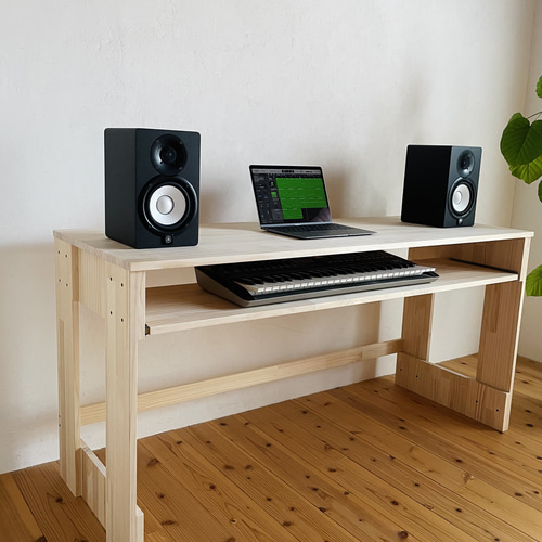 DTMデスク（音楽制作・動画編集・作業用デスク・DAW） 机・デスク TINY