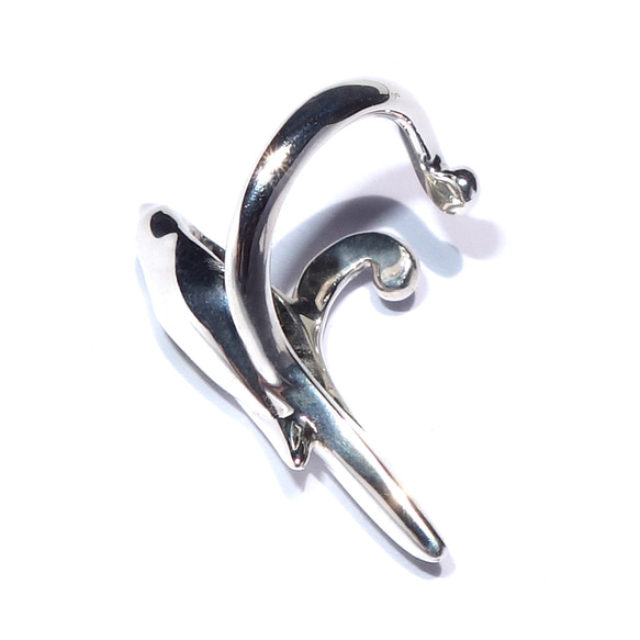 文鳥のせなかイヤカフ・ロードライトガーネットSV925【PioParakee】Java sparrow's beak 5枚目の画像