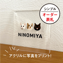 屋外対応】アルコールインクアート背景のアクリル表札＊透明4辺45度