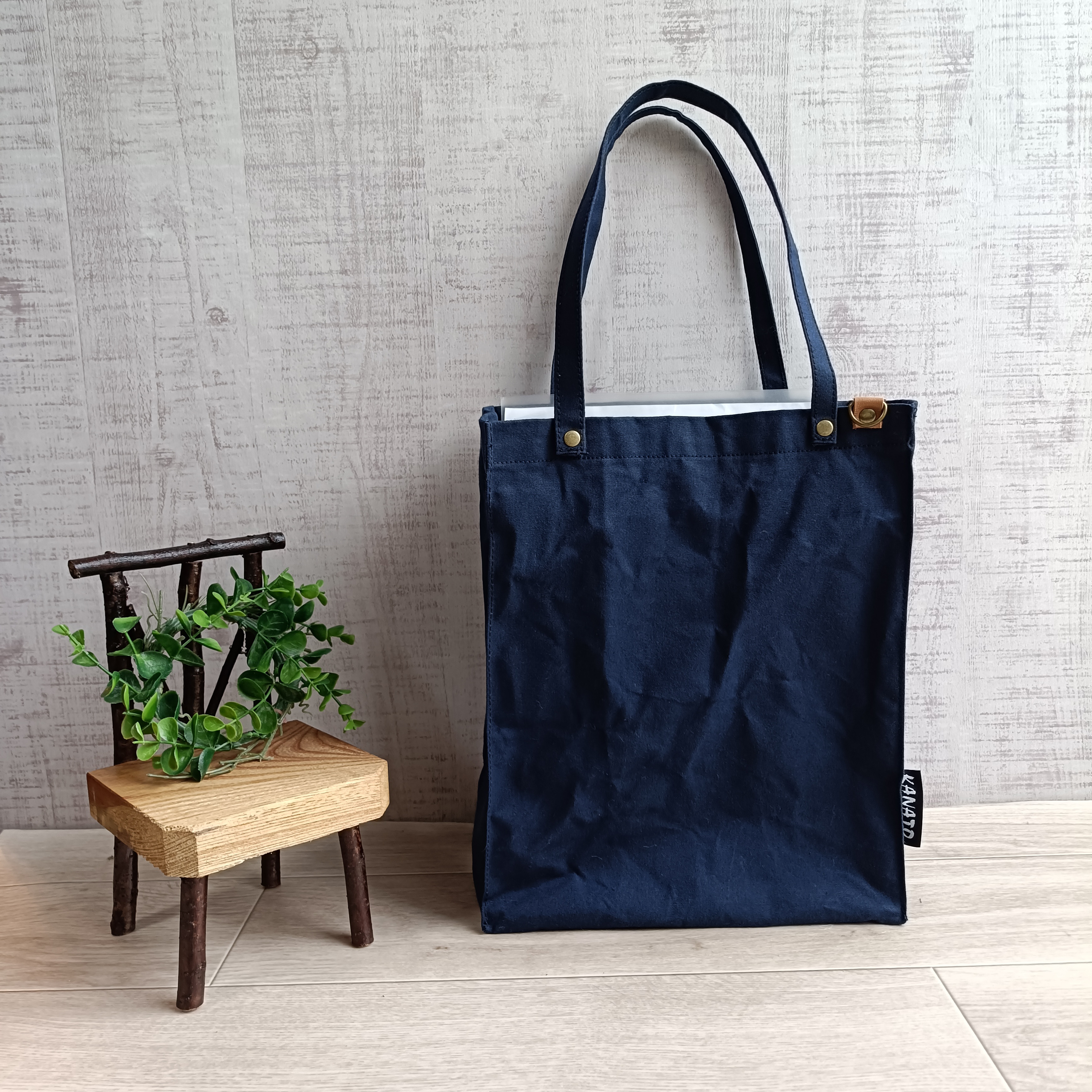 パラフィン帆布A4トートバック　A4トートバック 帆布トートバック　書類バック　パラフィン帆布 　帆布A4トート