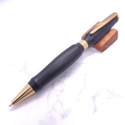 黒檀の回転式ボールペン 1枚目の画像