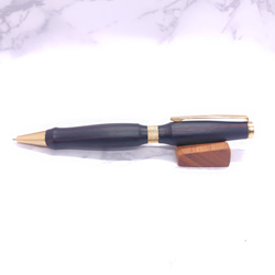 黒檀の回転式ボールペン 4枚目の画像