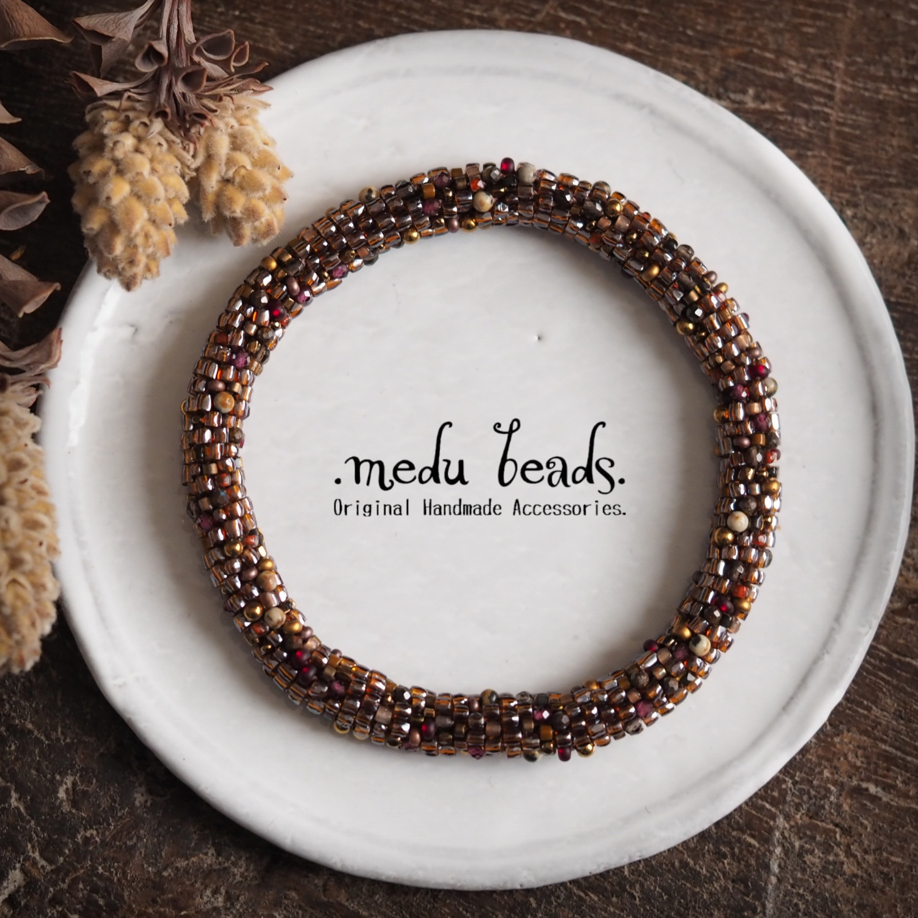 ～恋するバングル～　大人ブラウンのミックスバングル