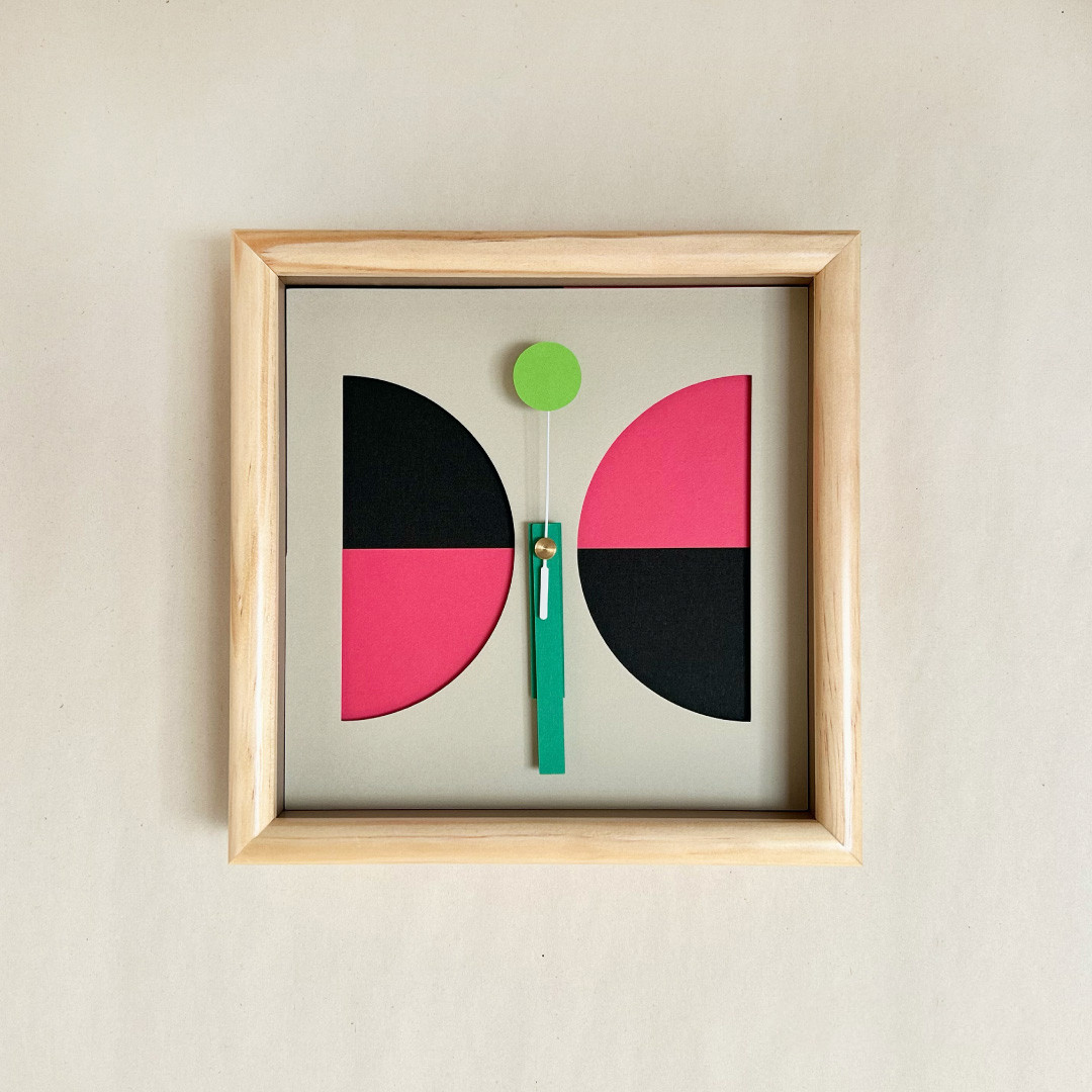 装飾時計［木製］S107