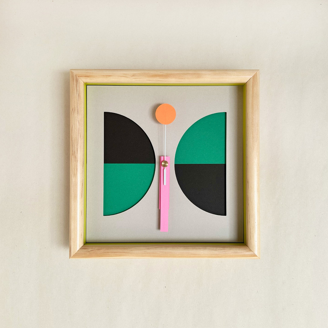 装飾時計［木製］S108