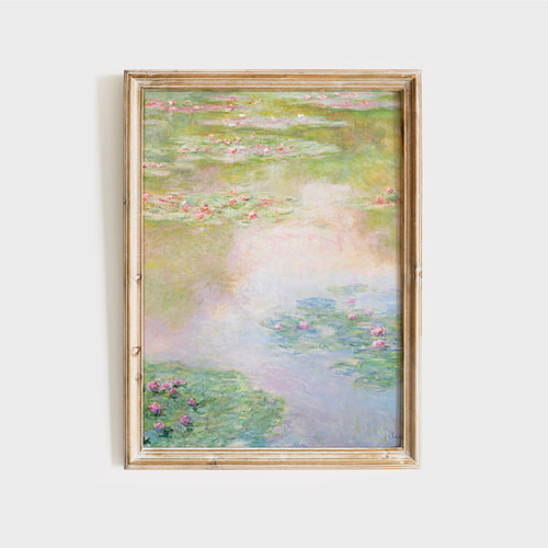 モネ 睡蓮 アートポスター 印象派 絵画 アンティーク インテリア