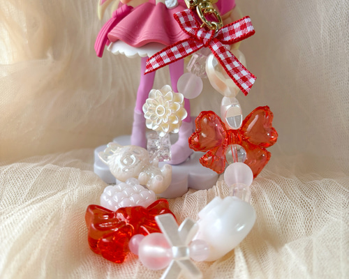 ビーズストラップ ラブブ風 携帯ストラップ ろろろ 通販 19983209