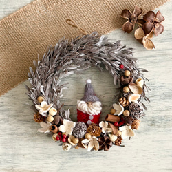 プリザーブドフラワーリース♡白いアジサイの中のシマエナガ Xで話題沸騰のシマエナガシリーズに新色登場！プリザーブドフラワーの