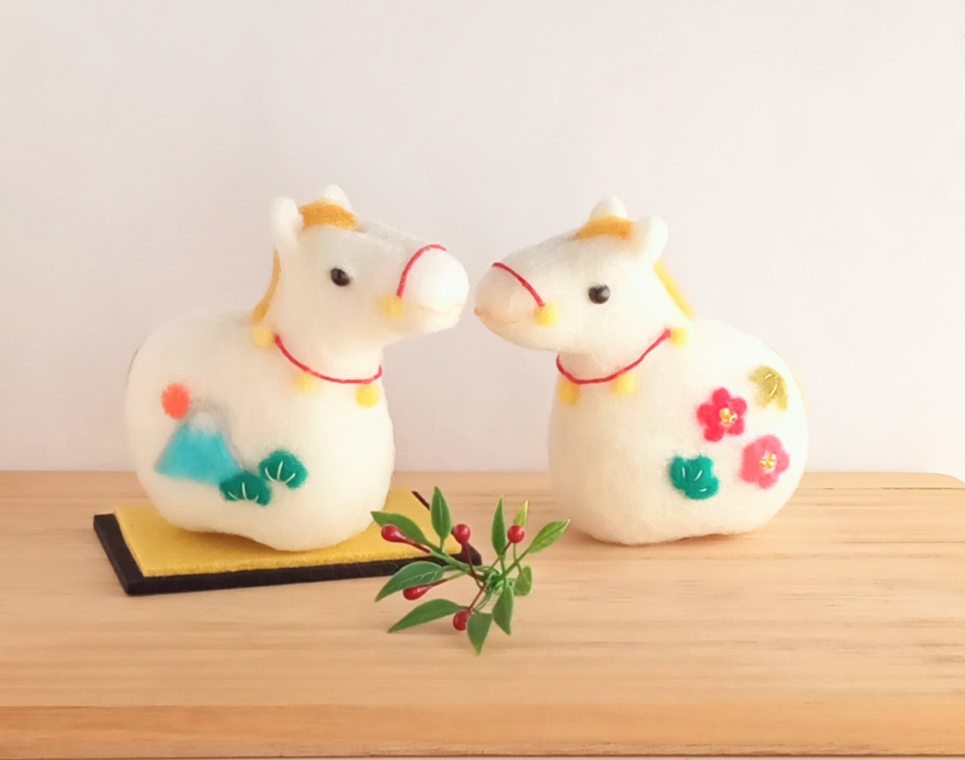 ぬいぐるみ 午年わんこ ＊迎春＊福を運ぶ 正月 トイプードル✨ 羊毛フェルト 馬