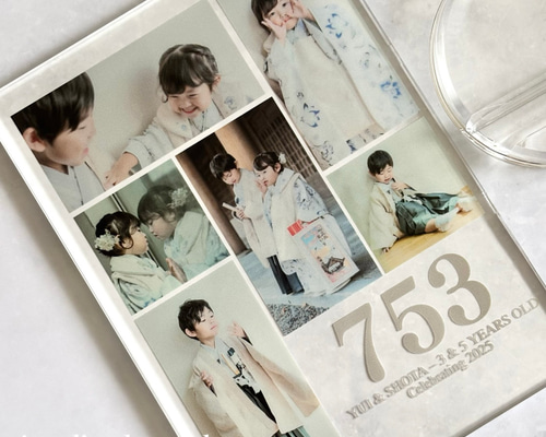 753｜縦横ver｜七五三｜アクリル｜フォトパネル｜スタンド付き｜簡易