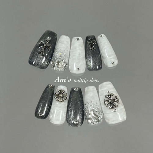 No.1 》Chrome ♰⋆˚ ネイルチップ｜クロムネイル｜海外ネイル