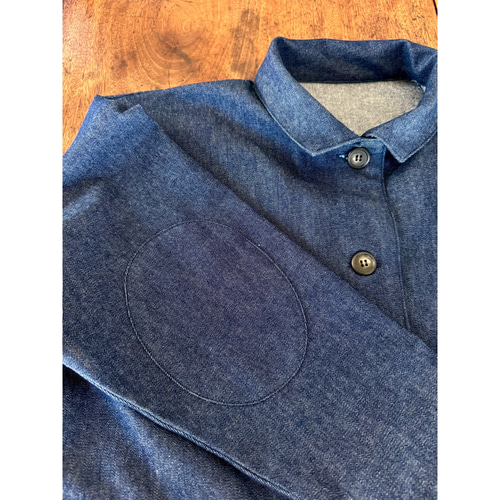 長さ選べる❤️国産岡山デニム❤️エルボーパッチ❤️メンズライクな