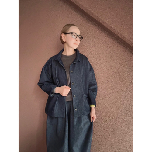 長さ選べる❤️国産岡山デニム❤️エルボーパッチ❤️メンズライクな