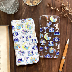 MoonTea 錢包智慧型手機殼（與所有 iPhone/Android 型號相容）兔子與月亮 第5張的照片