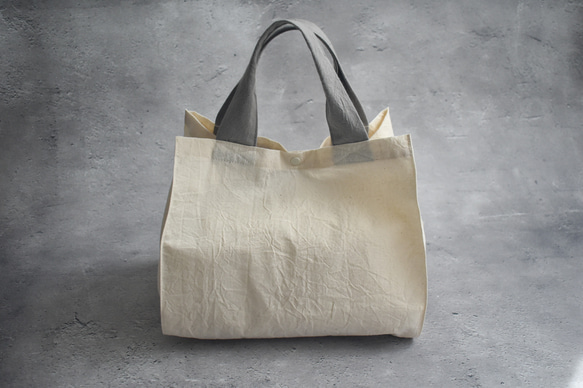 横広エコバッグ・コットン（内ポケット付き）/コンビニ/お弁当/お惣菜/パン屋さん 8枚目の画像