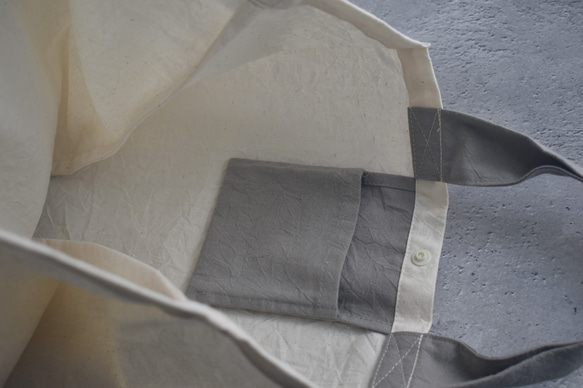 横広エコバッグ・コットン（内ポケット付き）/コンビニ/お弁当/お惣菜/パン屋さん 14枚目の画像