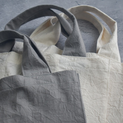 横広エコバッグ・コットン（内ポケット付き）/コンビニ/お弁当/お惣菜/パン屋さん 4枚目の画像