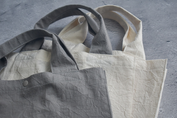 横広エコバッグ・コットン（内ポケット付き）/コンビニ/お弁当/お惣菜/パン屋さん 4枚目の画像