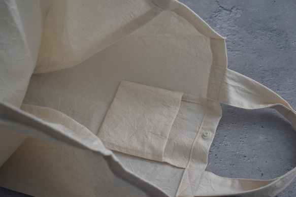 横広エコバッグ・コットン（内ポケット付き）/コンビニ/お弁当/お惣菜/パン屋さん 13枚目の画像