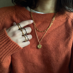ーlayered coin necklaceー　サージカルステンレス　チェーンネックレス　ネックレス　コインネックレス 19枚目の画像