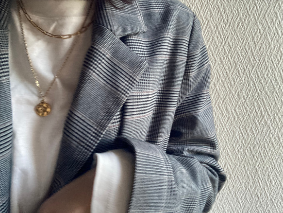 ーlayered coin necklaceー　サージカルステンレス　チェーンネックレス　ネックレス　コインネックレス 11枚目の画像