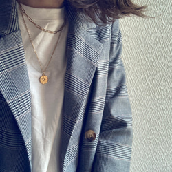 ーlayered coin necklaceー　サージカルステンレス　チェーンネックレス　ネックレス　コインネックレス 17枚目の画像